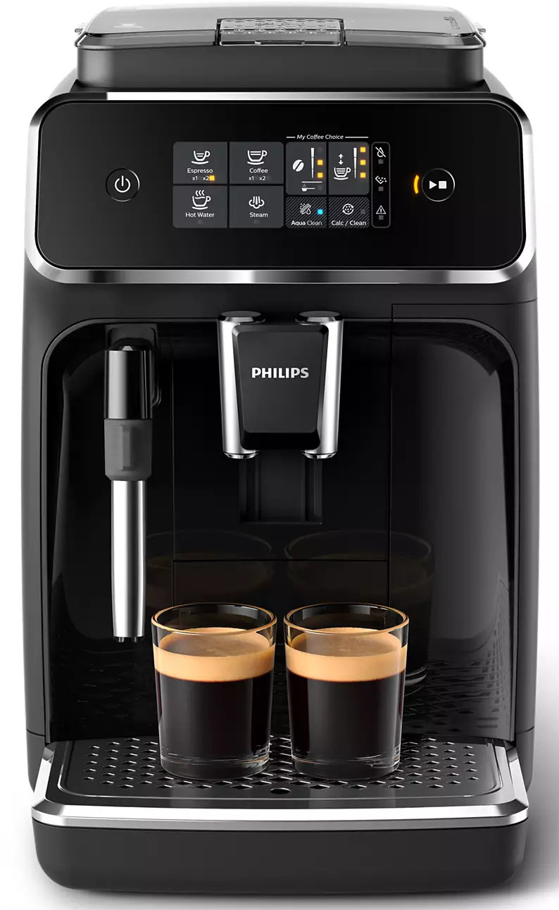Кофемашина Philips, зерновой, 1.8 л, дисплей, черный/серебристый, 1.5 кВт (EP2221/40), цвет черный/серебристый