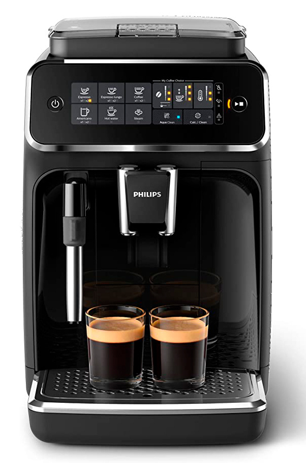 Кофемашина Philips, зерновой, черный/серебристый, 1.5 кВт (EP3221/40), цвет черный/серебристый