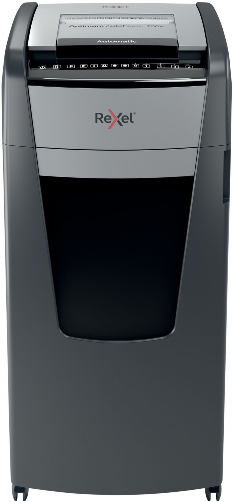 

Шредер Rexel Optimum AutoFeed, секретность P-4, 180 см/мин., объем 140 л, скобы, черный (2020750XEU)