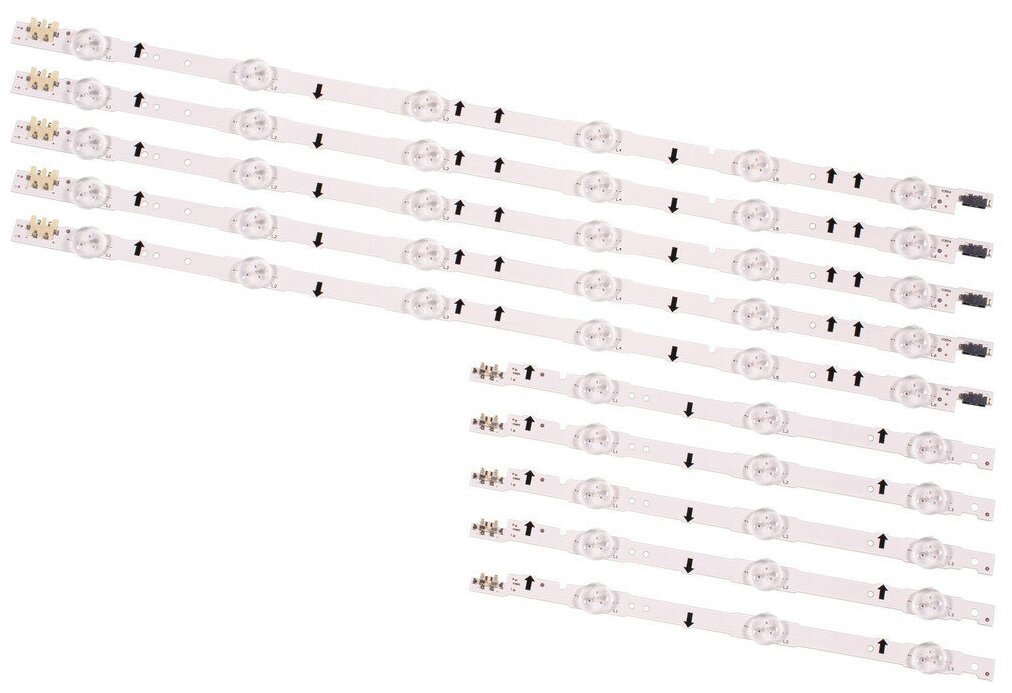 Светодиодная подсветка Samsung UE40H, UE40J, 2014SVS40, BN96-30449A, BN96-30450A, D4GE-400DCA-R1, D4GE-400DCB-R1 (комплект, 10 шт) (2014SVS40)