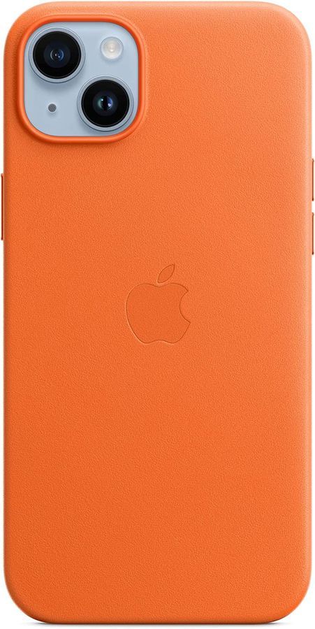 

Чехол-накладка Apple Leather Case MagSafe для смартфона Apple iPhone 14 Plus, кожа, оранжевый (MPPF3FE/A)