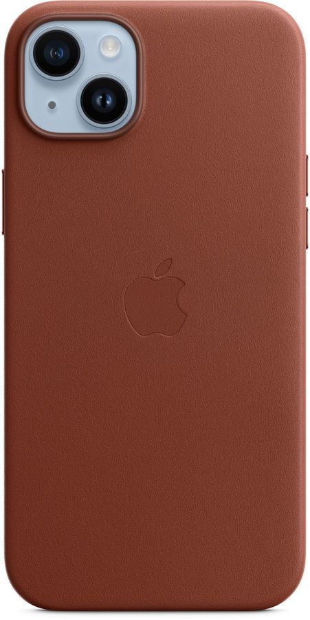 

Чехол-накладка Apple Leather Case MagSafe для смартфона Apple iPhone 14 Plus, кожа, коричневый (MPPD3FE/A)