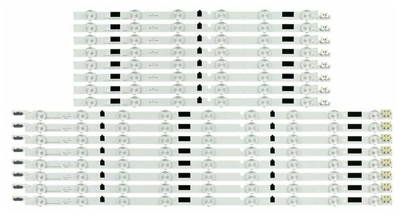 Светодиодная подсветка Samsung UE46F, 2013SVS46F, BN96-25308A, BN96-25309A, D2GE-460SCA-R3, D2GE-460SCB-R3 (комплект, 16 шт) (2013SVS46F)