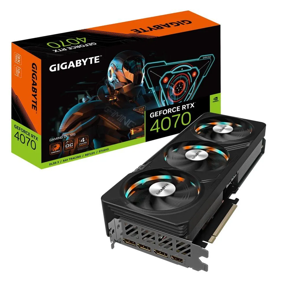 Видеокарта GIGABYTE NVIDIA GeForce RTX 4070 GAMING , 12Gb DDR6X
