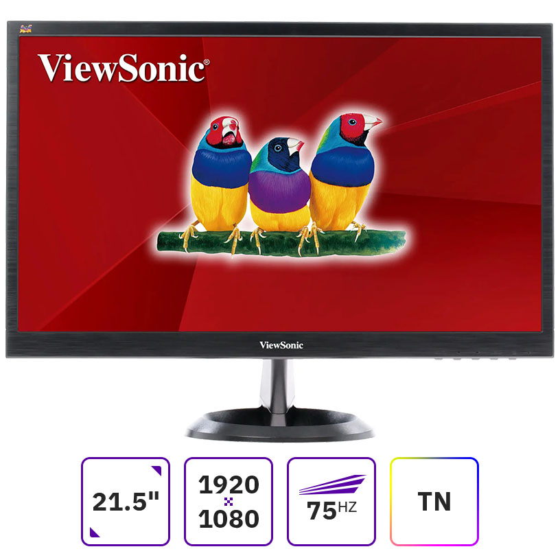 

Монитор 21.5" Viewsonic VA2261-2 TN, 1920x1080 (16:9), 200cd/m2, 5ms, VGA, DVI, черный, VA2261-2