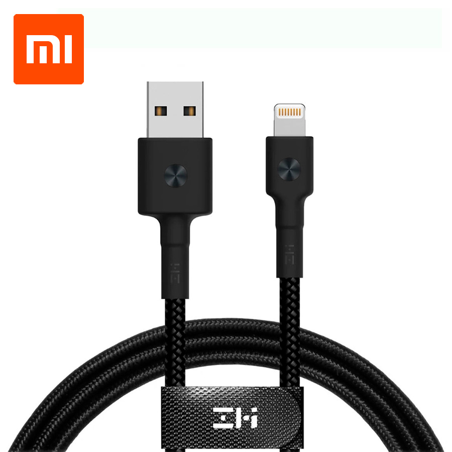 

Кабель-переходник (адаптер) USB-Lightning 8-pin, MFi, экранированный, 2 м, черный, ZMI AL881 (AL881), AL881