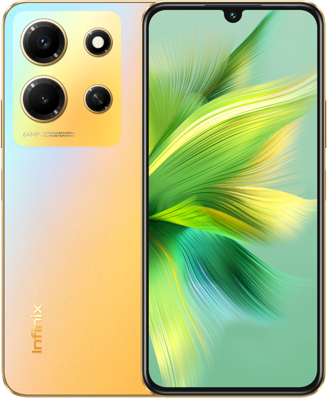 

Смартфон Infinix NOTE 30i, 6.66" 2400x1080 AMOLED, MediaTek Helio G85, 8Gb RAM, 128Gb, 3G/4G, NFC, Wi-Fi, BT, 2xCam, 2-Sim, 5000 мА⋅ч, USB Type-C, Android 13, золотистый (10044972), NOTE 30i