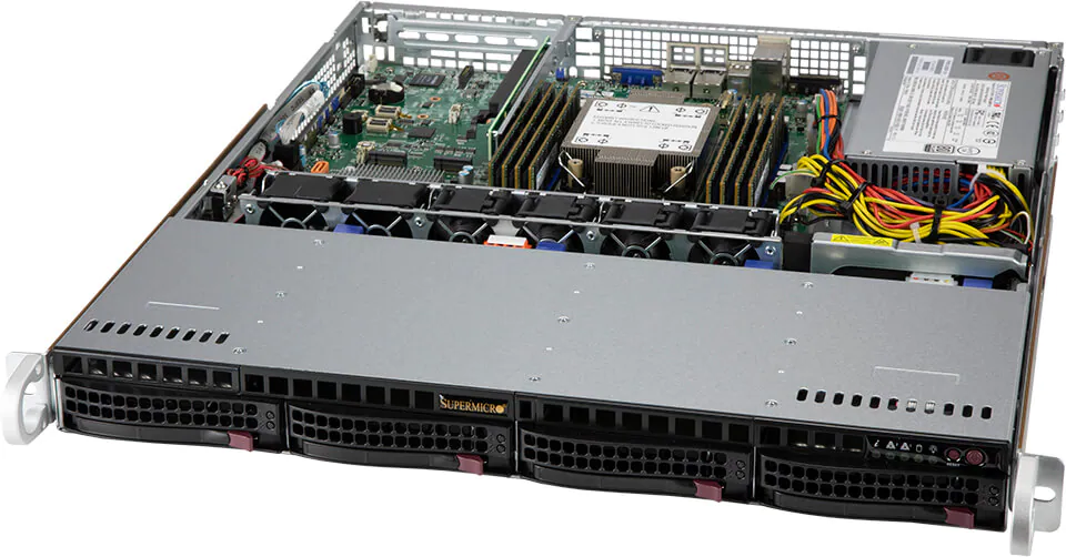 

Серверная платформа SuperMicro SYS-510P-M, 1xSocket4189, 8xDDR4, 4x3.5 HDD HS, 2xM.2-PCI-E/SATA, 2xGLAN, IPMI, 1x500 Вт, 1U (SYS-510P-M), SYS-510P-M