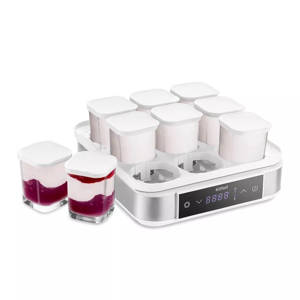 

Йогуртница Kitfort КТ-4096 40 Вт, белый,серебристый (КТ-4096), КТ-4096