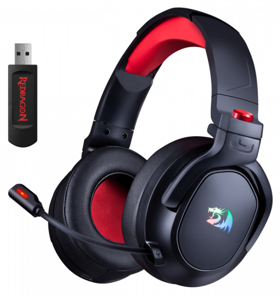 

Беспроводная гарнитура Redragon Nomen RGB, черный (71279), Nomen RGB