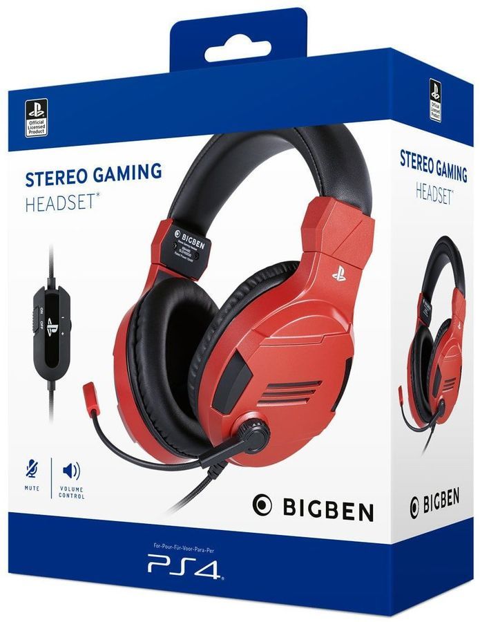 Nacon Bigben PS4OFHEADSETV3RED 1199779 2300 e2e4