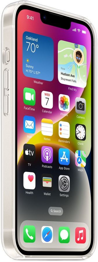 

Чехол-накладка Apple Clear Case with MagSafe для смартфона Apple iPhone 14, силикон, прозрачный (MPU13FE/A)