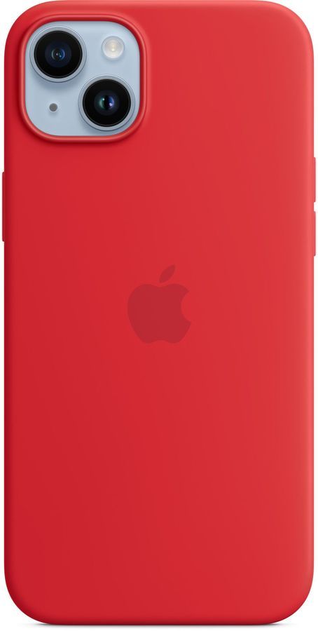 

Чехол-накладка Apple Silicone Case with MagSafe для смартфона Apple iPhone 14 Plus, силикон/микрофибра, красный (MPT63FE/A)