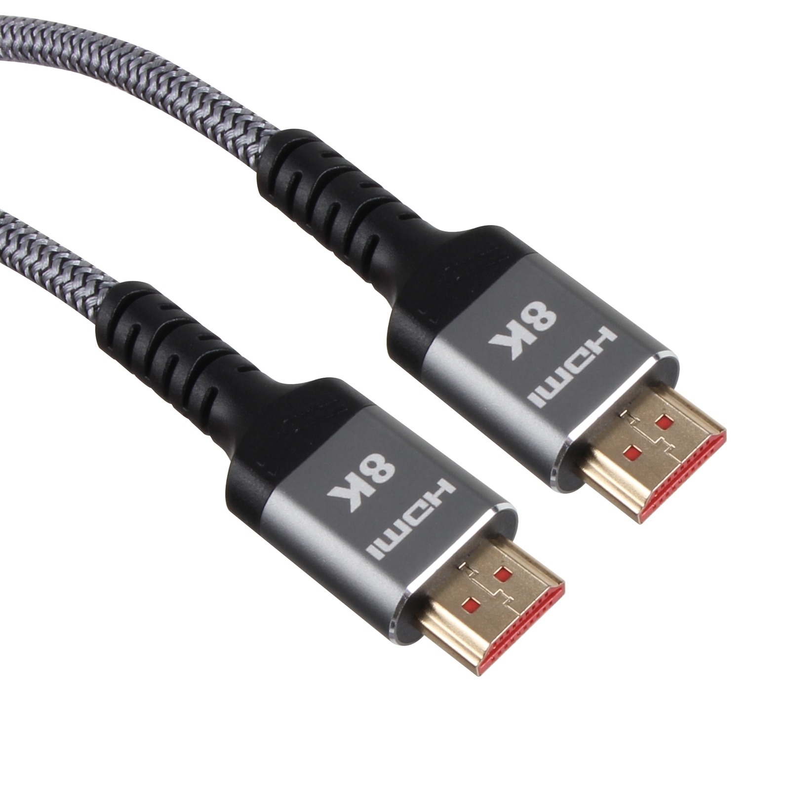 Кабель HDMI(19M)-HDMI(19M) v2.1 4K, 8K, экранированный, 1.5 м, черный/серый iOpen ACG859A (ACG859A-1.5)