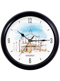 Настенные часы ENERGY ЕС-105, 1xAA, черный/белый (009478)