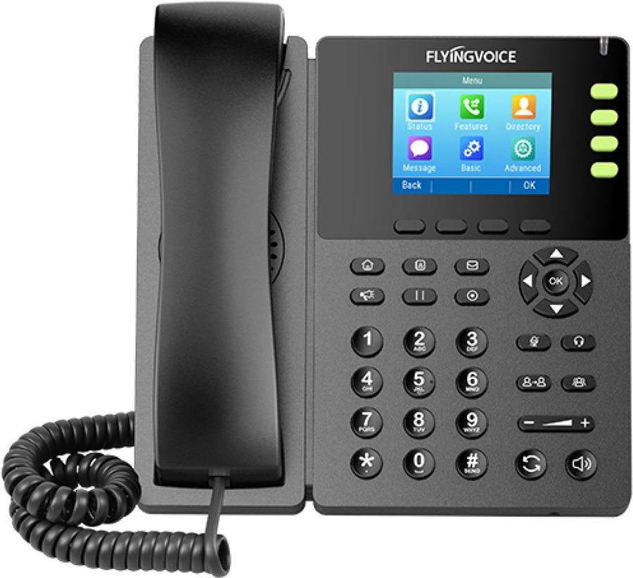 

VoIP-телефон FLYINGVOICE FIP-13G, 4 линии, 4 SIP-аккаунта, цветной дисплей, PoE, черный (FIP-13G), FIP-13G