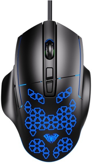 

Мышь проводная AULA F812 , 4800dpi, оптическая светодиодная, USB, черный (80002159), F812