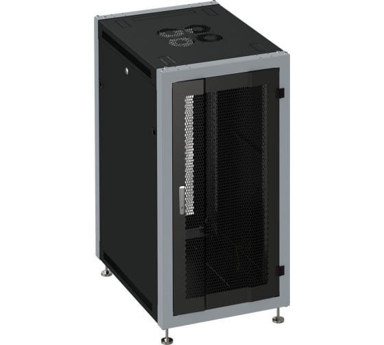 

Шкаф телекоммуникационный напольный 22U 600x600 мм, перфорация/металл, черный, SYSMATRIX SL 6622.933 (SL 6622.933), SL 6622.933