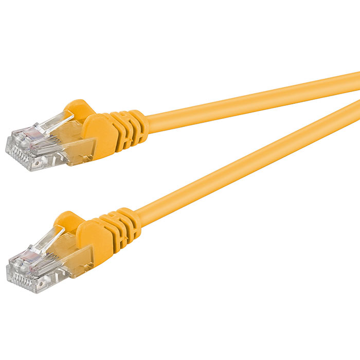 Патч-корд UTP кат.5e, 0.3 м, RJ45-RJ45, желтый, CCA, 10 шт., Exegate UTP-RJ45-RJ45-5e-0,3M-YL (EX258664RUS-10)