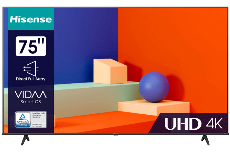 

Телевизор 75" Hisense 75A6K, 3840x2160, DVB-T /T2 /C, HDMIx3, USBx2, WiFi, Smart TV, черный (75A6K), 75A6K