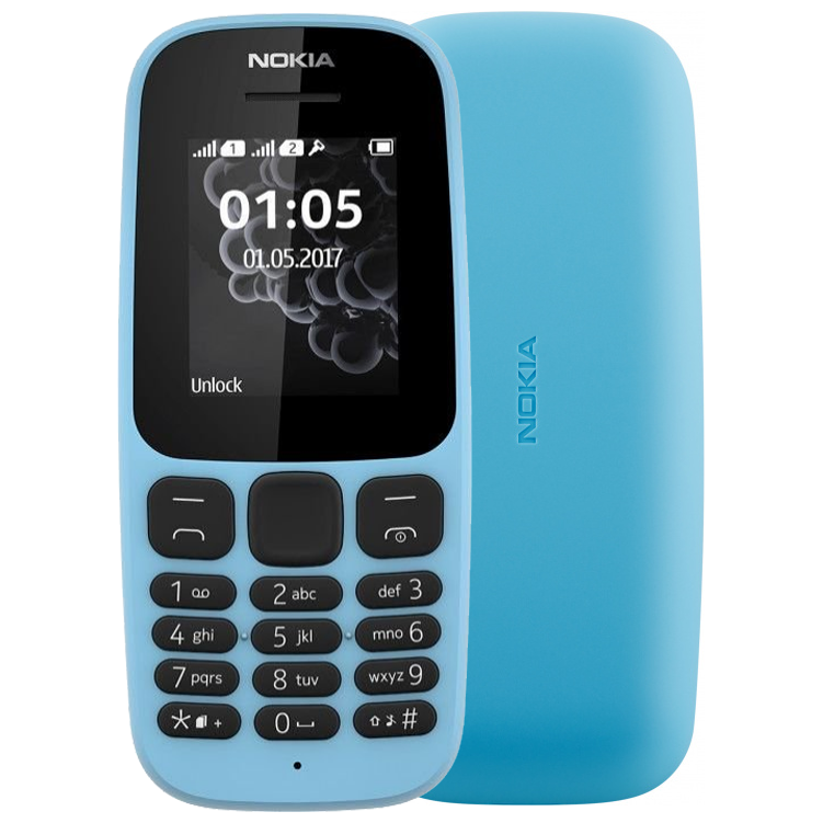 

Мобильный телефон Nokia 105 TA-1428 DS, 1.77" 160x128 TN, 4Mb RAM, 2-Sim, 800 мА·ч, micro-USB, синий (11SIAL01A01), 105 TA-1428 DS