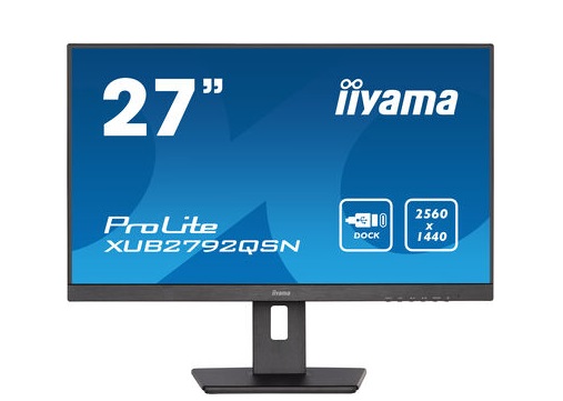 

Монитор 27" Iiyama ProLite XUB2792QSN-B5 IPS, 2560x1440 (16:9), 350кд/м2, 4 мс, 178°/178°, HDMI, DisplayPort, USB Type-C, USB-Hub, черный (XUB2792QSN-B5), XUB2792QSN-B5