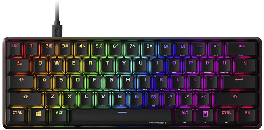 

Клавиатура проводная HyperX Alloy Origins 60, механическая, подсветка, USB, черный (HKBO1S-RB-RU/G), Alloy Origins 60