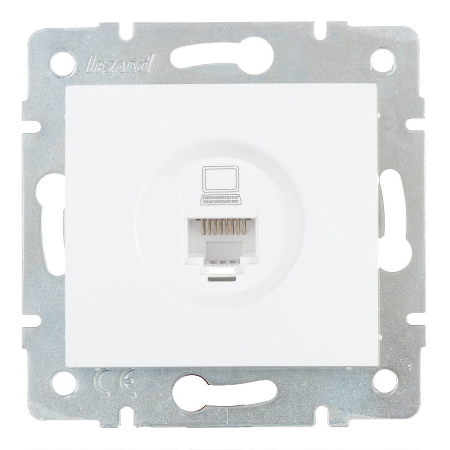 

Розетка RJ-45 скрытый монтаж, 1 модуль, белый, Lezard Karina (707-0288-139)