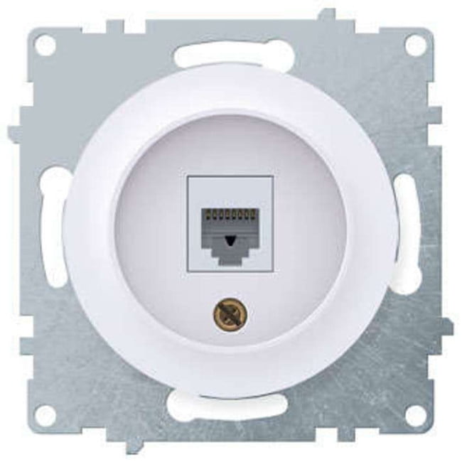 

Розетка RJ-45 скрытый монтаж категория 5e, 1 модуль, белый, OneKeyElectro Florence (2172770)