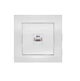 

Розетка RJ-45 открытый монтаж категория 5, 1 модуль, белый, Universal (7947601)