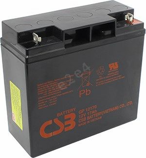 

Комплект. Аккумуляторная батарея CSB GP 12170, 12V, 17Ah (GP12170) 5 шт, Черный, 12170
