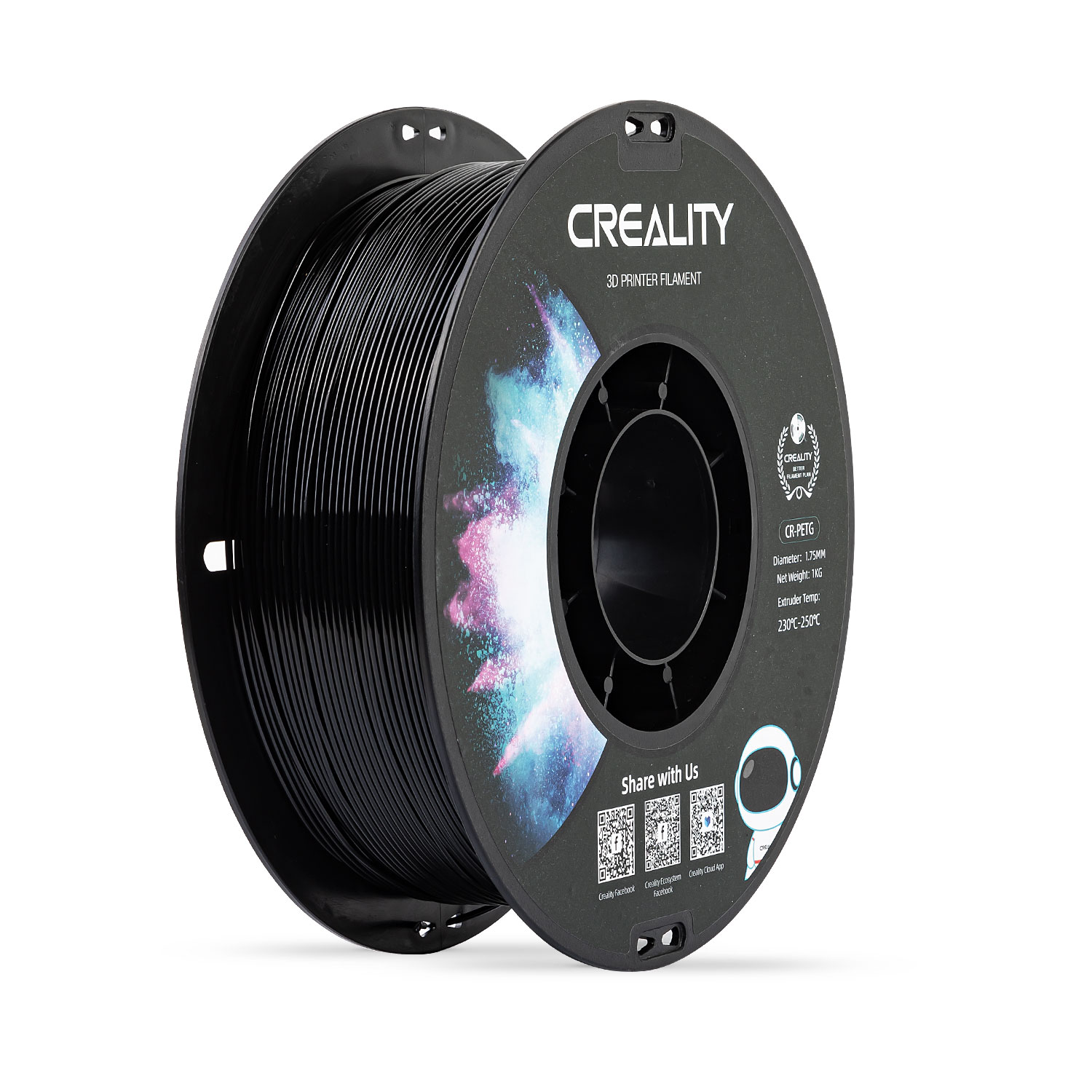 

Пластик Creality CR-PETG, PETG, черный для 3D принтера (3301030035)