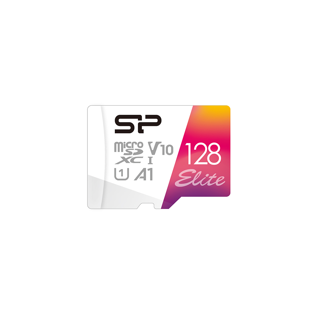 Карта памяти 128Gb microSDXC Silicon Power Elite Colorful Class 10 UHS-I U1 V10 A1 (SP128GBSTXBV1V20)