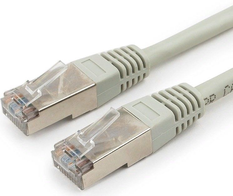 Патч-корд FTP, кат.6, 1 м, RJ45-RJ45, серый (PP6-1M)