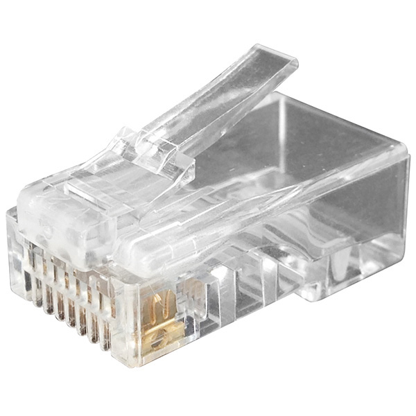 Коннектор RJ-45 8P8C категория 6, 100шт., Hyperline (PLUG-8P8C-U-C6-100)