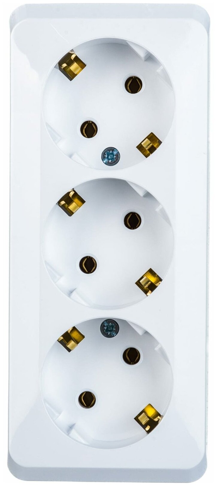 

Розетка Systeme Electric Этюд, открытая, 3-х постовая/модулей: 1, с з/к, 16А, в сборе, IP20, белый (PA16-011B)