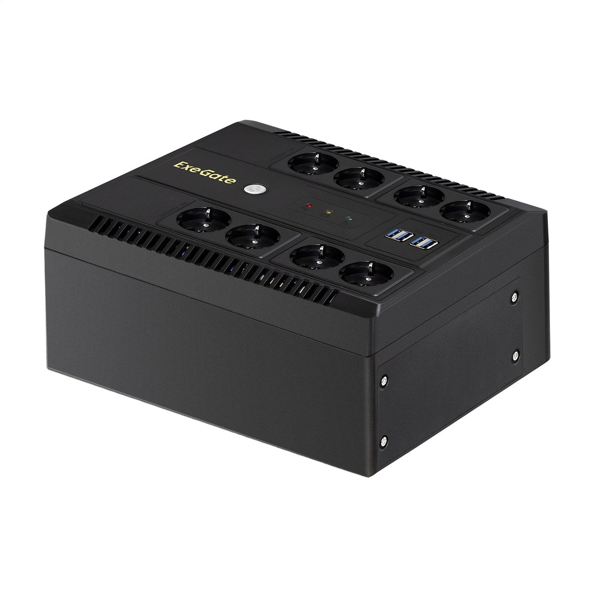 

ИБП ExeGate NEO NNB-1000.LED.AVR.8SH.CH, 1000 В·А, 650 Вт, EURO, розеток - 8, USB, черный (EX293855RUS), NNB-1000.LED.AVR.8SH.CH