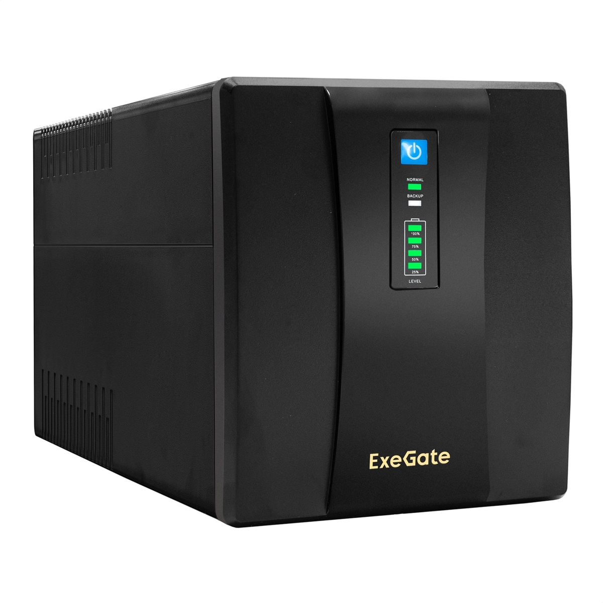 ИБП ExeGate UNB-1200.LED.AVR.EURO.RJ.USB, 1200 В·А, 750 Вт, черный