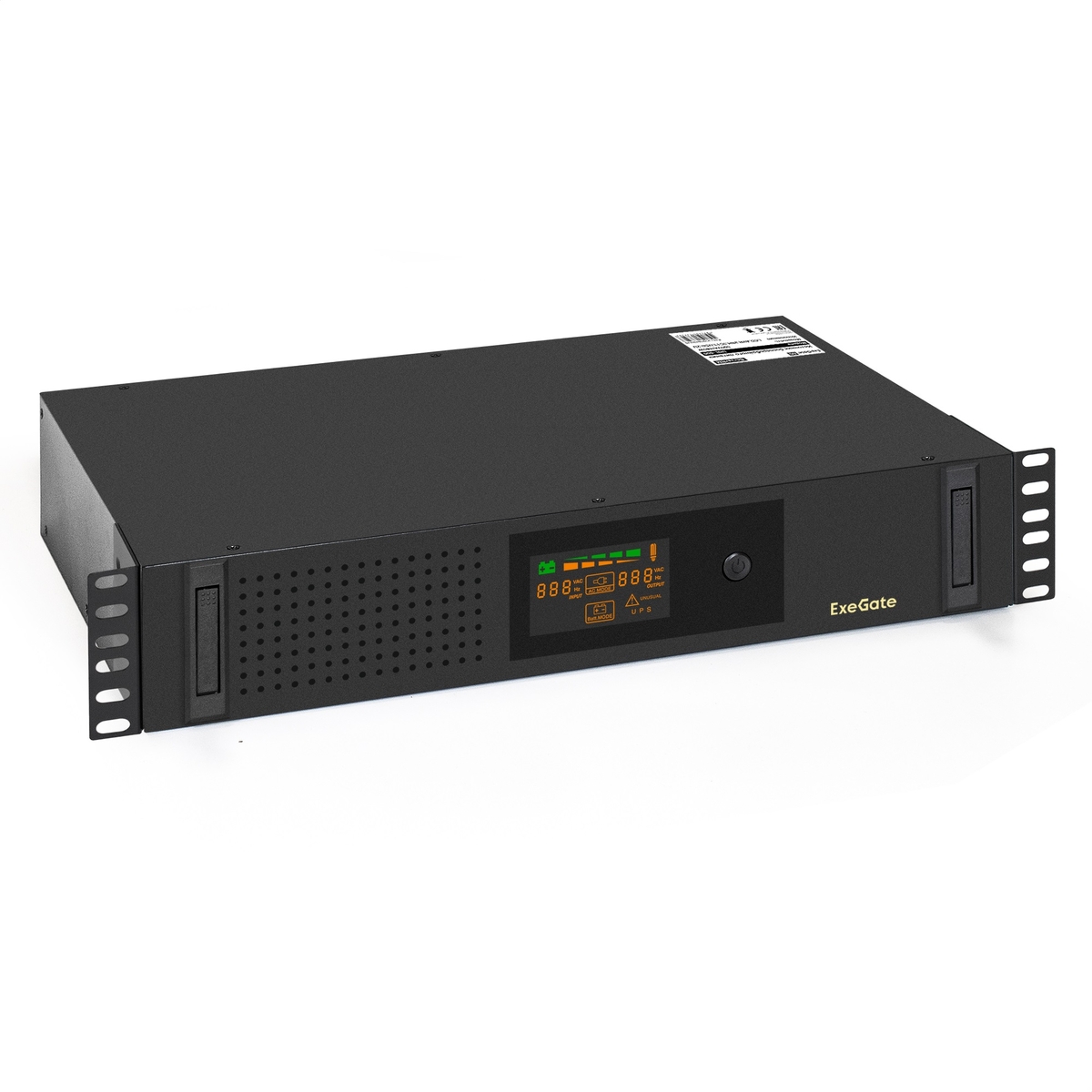 ИБП ExeGate ServerRM UNL-800.LCD.AVR.2SH.3C13.USB.2U, 800 VA, 480 Вт, EURO+IEC, розеток - 5, USB, черный (EX293849RUS)