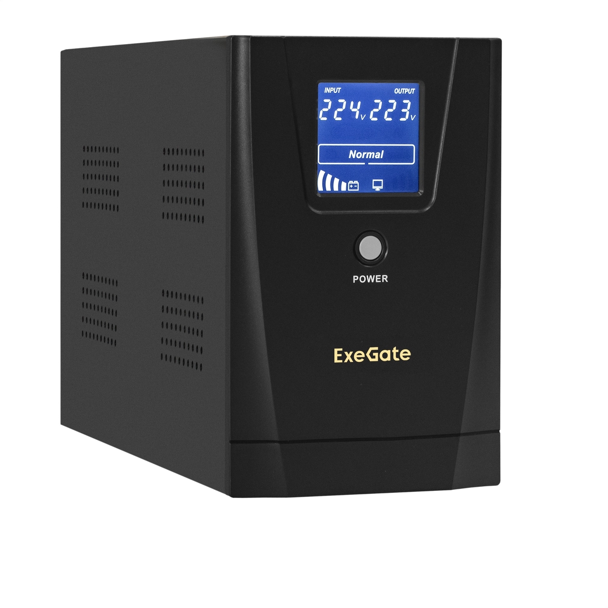ИБП ExeGate SpecialPro Smart LLB-2000.LCD.AVR.4C13.RJ.USB, 2000 В·А, 1.2 кВт, IEC, розеток - 4, USB, черный (EX292631RUS)