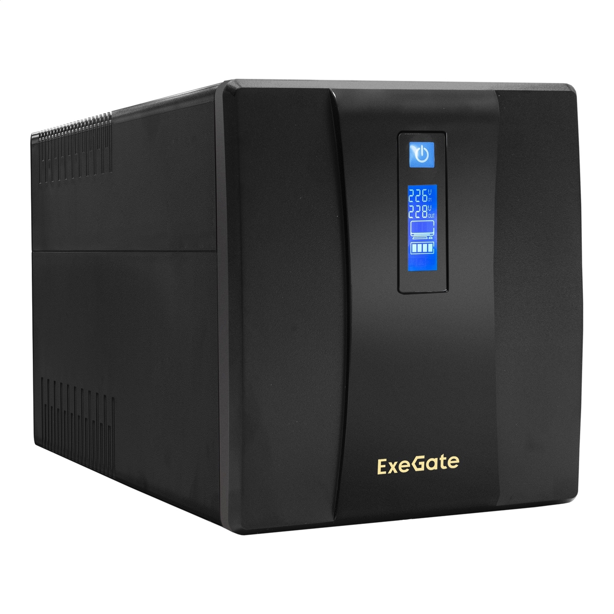 ИБП ExeGate LLB-1600.LCD.AVR.EURO.RJ.USB, 1600 В·А, 950 Вт, EURO, розеток - 4, USB, черный (EP285511RUS)