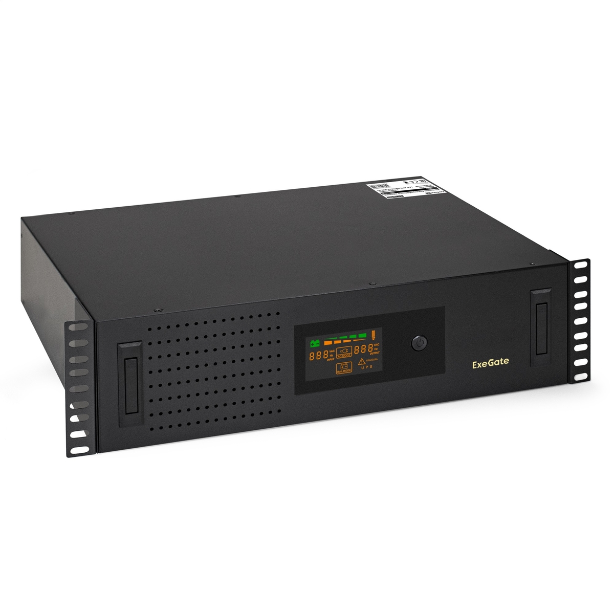 ИБП ExeGate ServerRM UNL-3000.LCD.AVR.2SH.3C13.USB.3U, 3000 В·А, 1.8 кВт, EURO+IEC, розеток - 5, USB, черный (EX293852RUS)