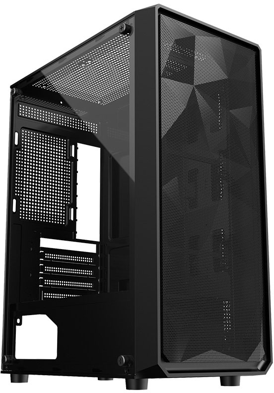 Корпус 1STPLAYER FD3-M, mATX, Midi-Tower, USB 3.0, черный, без БП (FD3-M-BK-4F1)