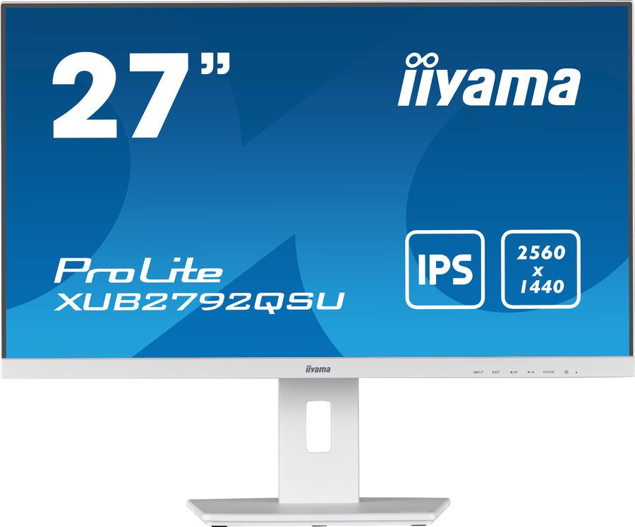 

Монитор 27" Iiyama ProLite XUB2792QSU-W5 IPS, 2560x1440 (16:9), 250кд/м2, 5 мс, 178°/178°, DVI, HDMI, DisplayPort, USB-Hub, белый (XUB2792QSU-W5), XUB2792QSU-W5