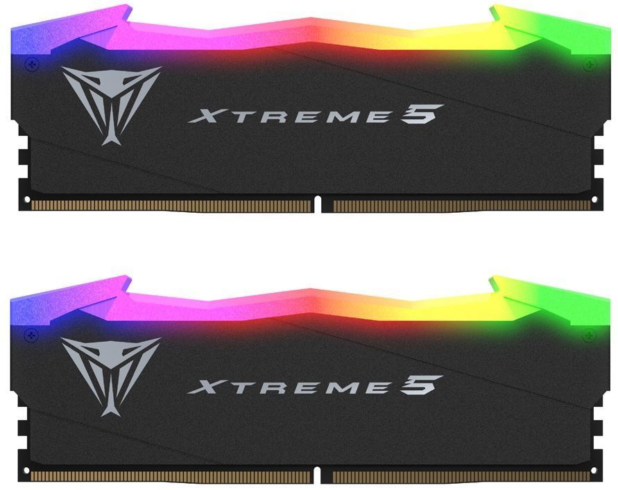 

Комплект памяти DDR5 DIMM 32Gb (2x16Gb), 8000MHz, CL38, 1.45V, Patriot Memory, Viper Xtreme 5 RGB (PVXR532G80C38K) Retail, PVXR532G80C38K