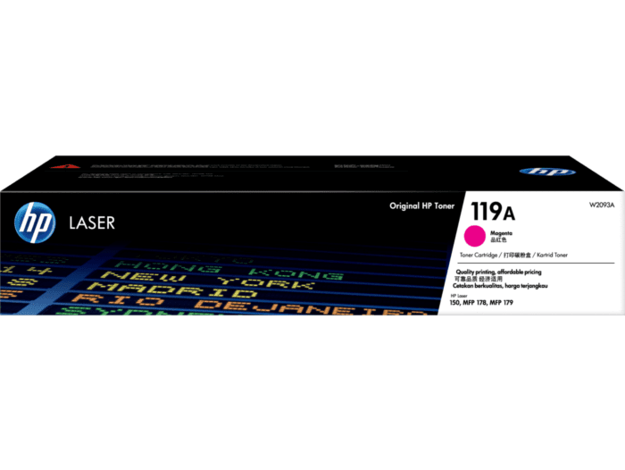 

Картридж лазерный HP 119A/W2093A, пурпурный, 1000 страниц, оригинальный для HP MFP 179/MFP 178/150 с чипом, 119A