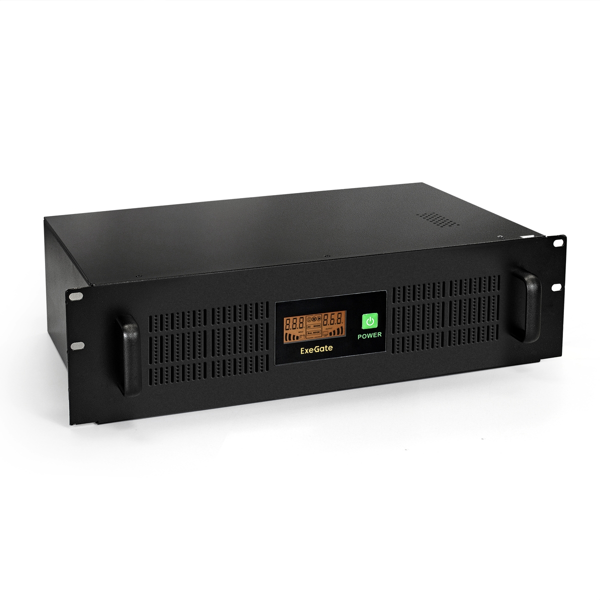 ИБП ExeGate UNL ServerRM UNL-1500.LCD.AVR.C13.RJ.USB.3U, 1500 В·А, 900 Вт, IEC, розеток - 4, USB, черный (EP285776RUS)