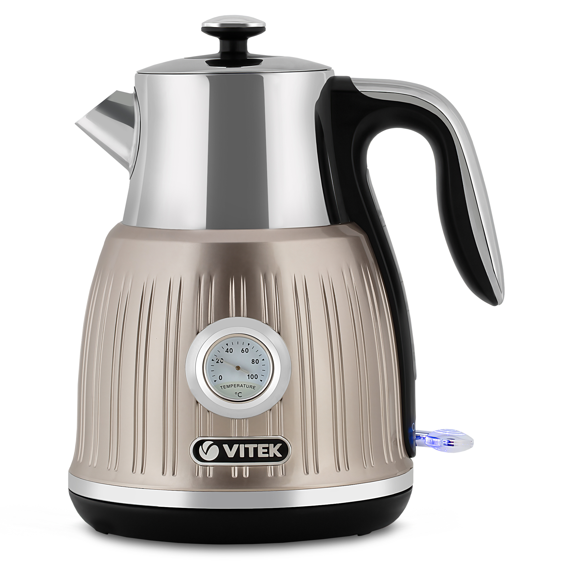 

Чайник VITEK VT-7067 1.6л. 2.15 кВт, нержавеющая сталь, бежевый/серебристый, VT-7067