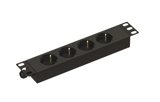 

Блок розеток (PDU) Hyperline, кол-во розеток:4 (4xЕвро), 16А, черный (SHE10-4SH-CB)