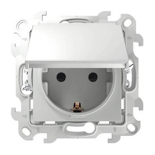 

Розетка Simon Push&Go, скрытый монтаж, однопостовая, с з/к, со шторками, с крышкой, 16А, в сборе, IP20, белый (2420432-031)